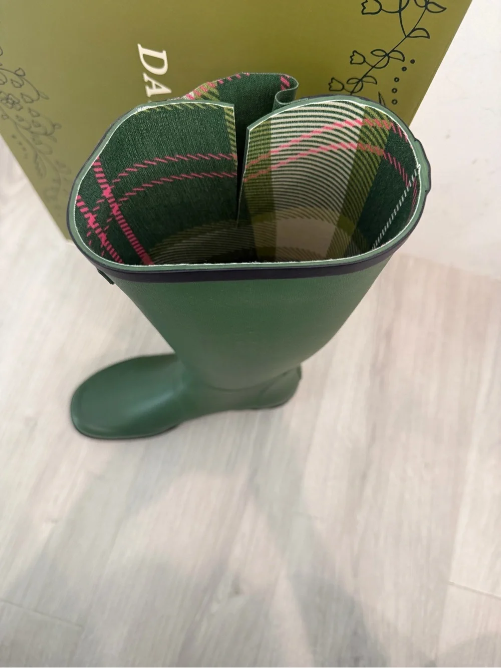 Dairy Boy Women’s Green Tall Rain Boots - Waterproof Outdoor Style